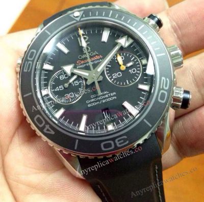 Replica Watch Omega Seamaster Planet Ocean SS Black / Black Rubber